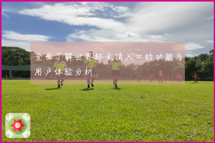 全面了解世界杯竞猜入口的功能与用户体验分析